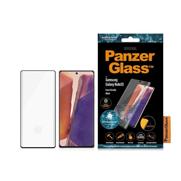 PanzerGlass Curved Super+ Samsung Note20 N980 Case, fingerprint-friendly, antibacterial, black